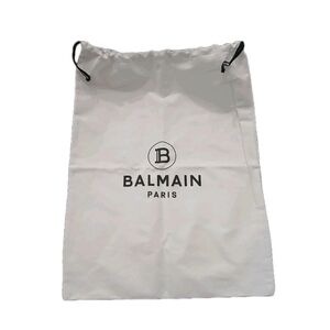 Balmain Paris Circle B White Logo Dust Bag Storage Cover Drawstring Bag Medium